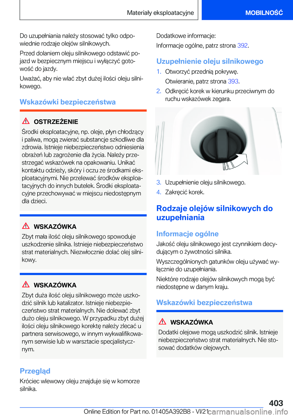 BMW 4 SERIES 2022  Instrukcja obsługi (in Polish) �D�o��u�z�u�p�e�ł�n�i�a�n�i�a��n�a�l�e9�y��s�t�o�s�o�w�a�