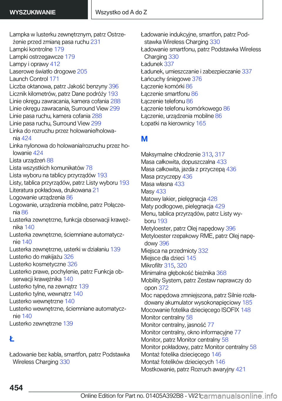BMW 4 SERIES 2022  Instrukcja obsługi (in Polish) �L�a�m�p�k�a��w��l�u�s�t�e�r�k�u��z�e�w�n�