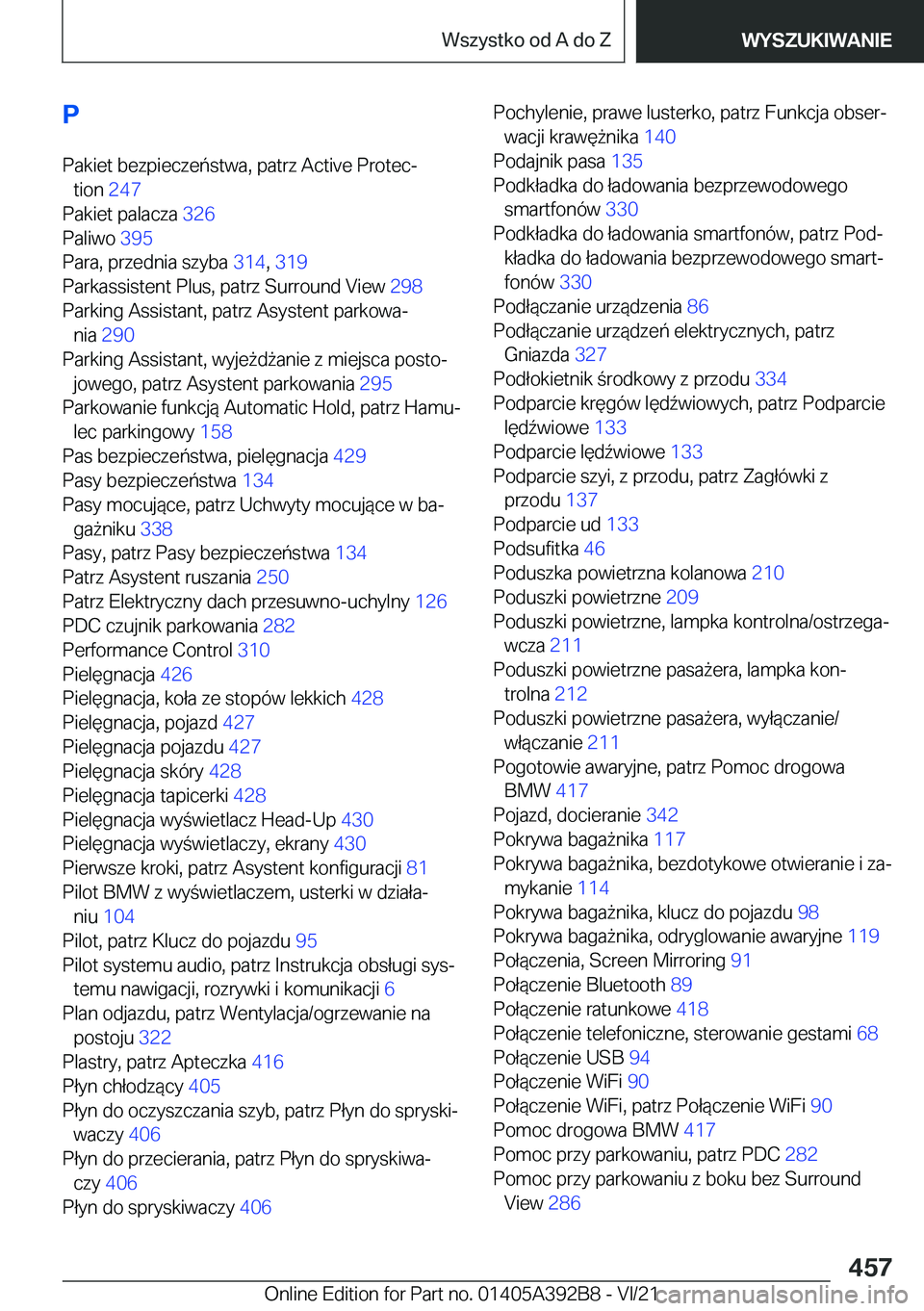 BMW 4 SERIES 2022  Instrukcja obsługi (in Polish) �P�P�a�k�i�e�t��b�e�z�p�i�e�c�z�e�
