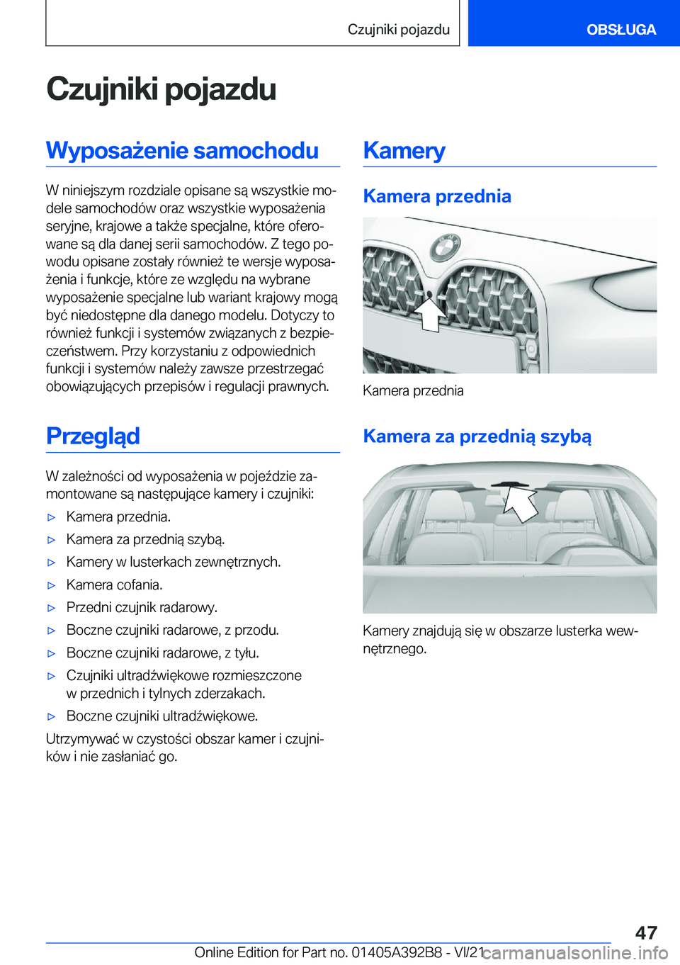BMW 4 SERIES 2022  Instrukcja obsługi (in Polish) �C�z�u�j�n�i�k�i��p�o�j�a�z�d�u�W�y�p�o�s�a9�e�n�i�e��s�a�m�o�c�h�o�d�u
�W��n�i�n�i�e�j�s�z�y�m��r�o�z�d�z�i�a�l�e��o�p�i�s�a�n�e��s�
