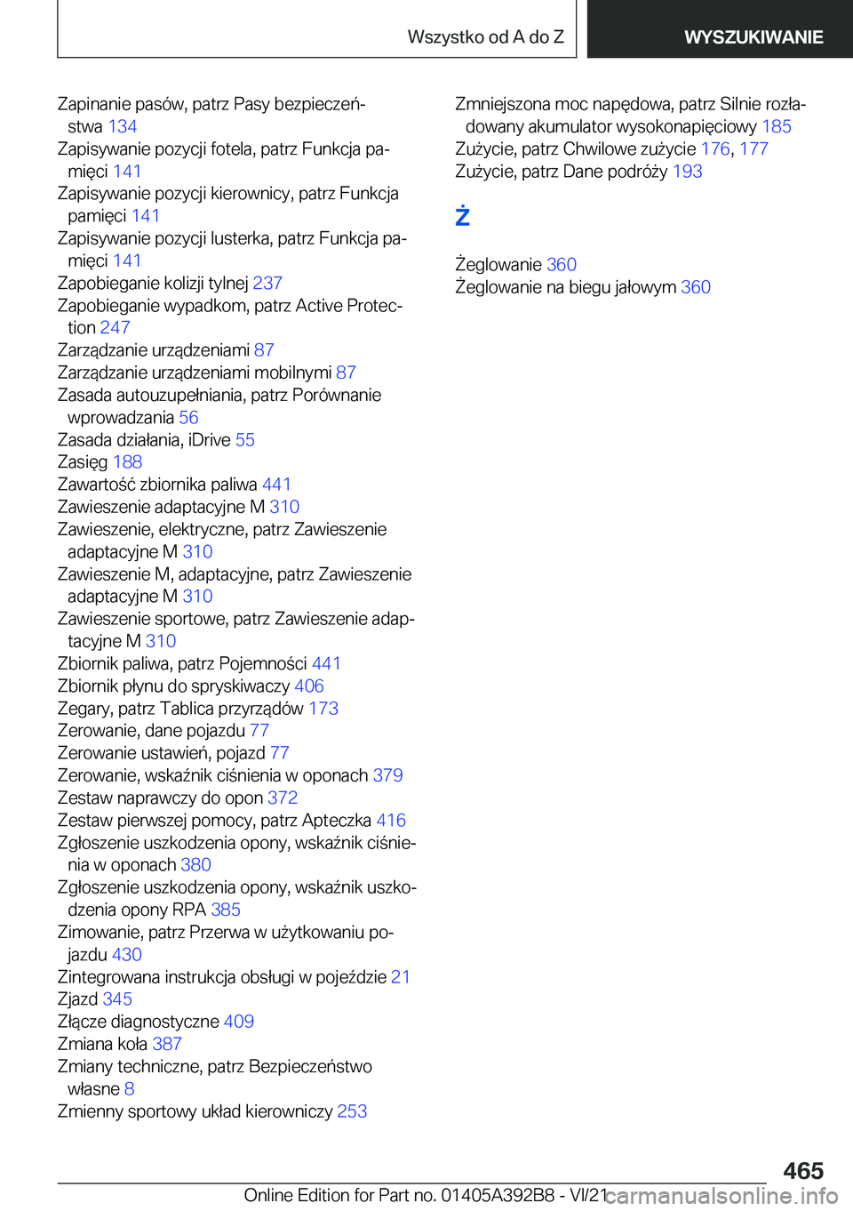 BMW 4 SERIES 2022  Instrukcja obsługi (in Polish) �Z�a�p�i�n�a�n�i�e��p�a�s�
