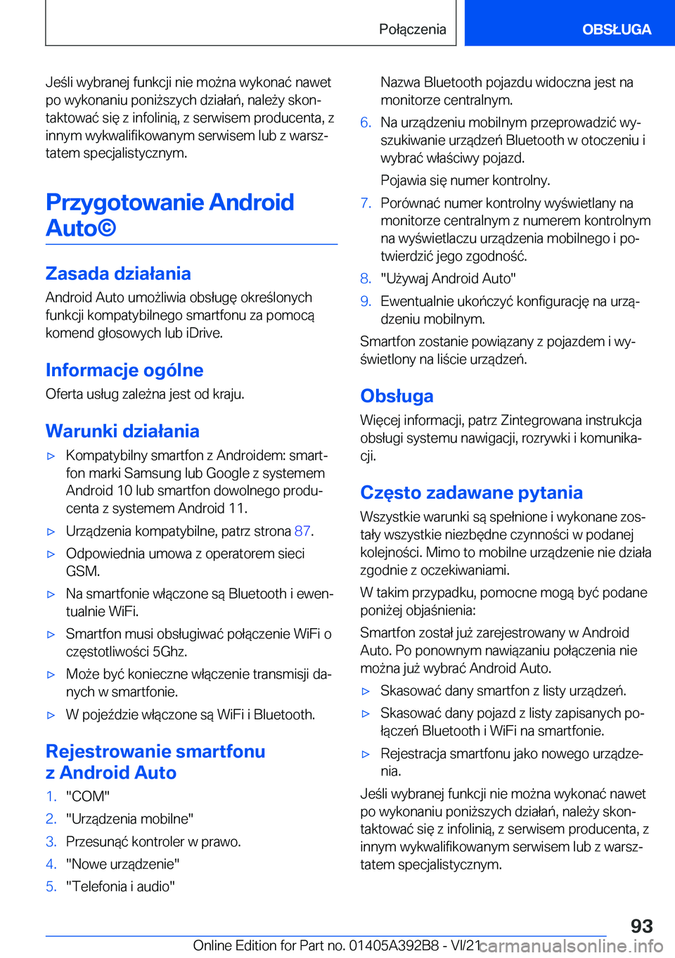 BMW 4 SERIES 2022  Instrukcja obsługi (in Polish) �J�e�l�i��w�y�b�r�a�n�e�j��f�u�n�k�c�j�i��n�i�e��m�o9�n�a��w�y�k�o�n�a�