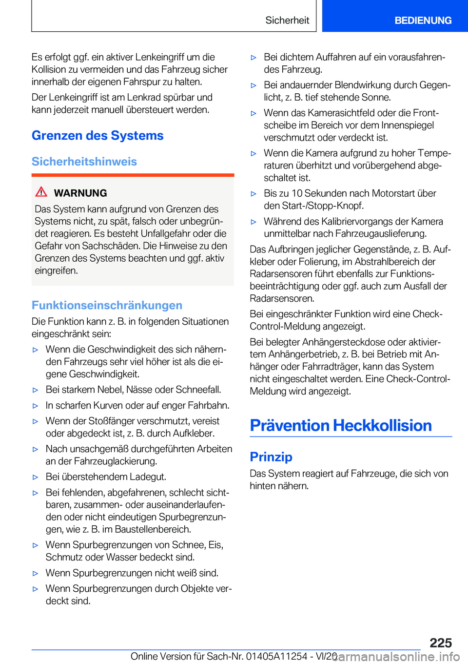 BMW 4 SERIES COUPE 2021  Betriebsanleitungen (in German) �E�s��e�r�f�o�l�g�t��g�g�f�.��e�i�n��a�k�t�i�v�e�r��L�e�n�k�e�i�n�g�r�i�f�f��u�m��d�i�e�K�o�l�l�i�s�i�o�n��z�u��v�e�r�m�e�i�d�e�n��u�n�d��d�a�s��F�a�h�r�z�e�u�g��s�i�c�h�e�r
�i�n�n�e�r�h�