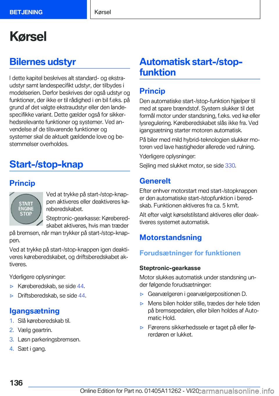 BMW 4 SERIES COUPE 2021  InstruktionsbØger (in Danish) �K�