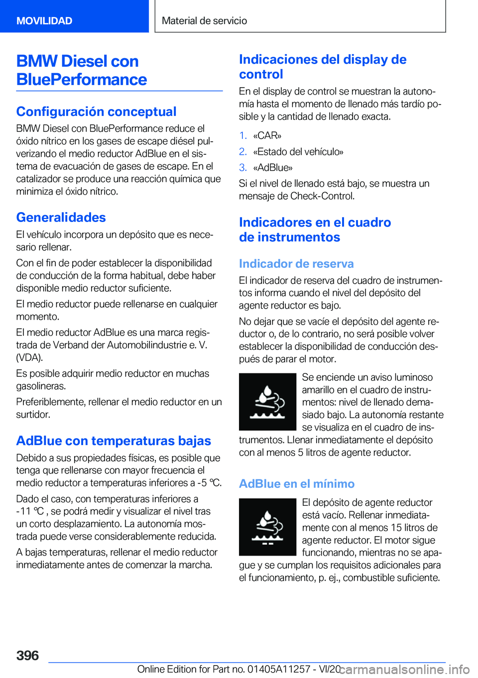 BMW 4 SERIES COUPE 2021  Manuales de Empleo (in Spanish) �B�M�W��D�i�e�s�e�l��c�o�n�B�l�u�e�P�e�r�f�o�r�m�a�n�c�e
�C�o�n�f�i�g�u�r�a�c�i�