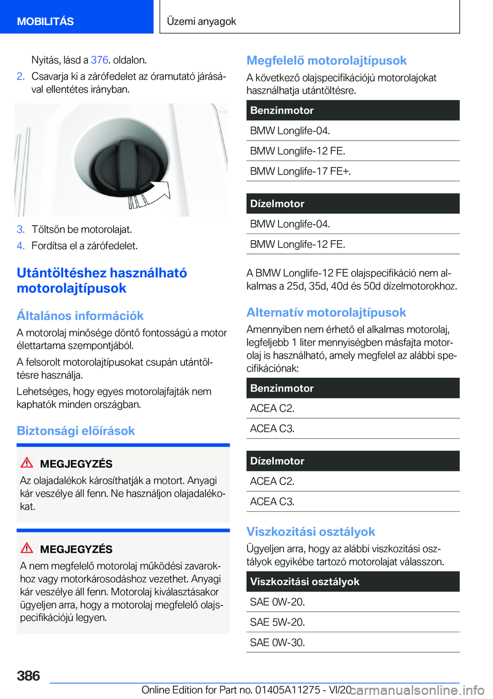 BMW 4 SERIES COUPE 2021  Kezelési útmutató (in Hungarian) �N�y�i�t�á�s�,��l�á�s�d��a��3�7�6�.��o�l�d�a�l�o�n�.�2�.�C�s�a�v�a�r�j�a��k�i��a��z�á�r�