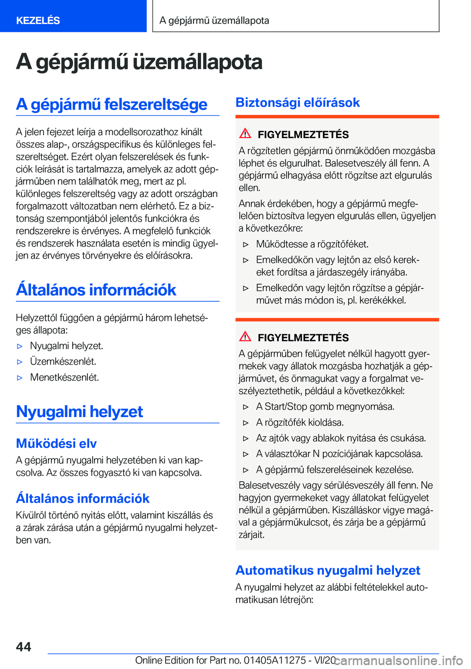 BMW 4 SERIES COUPE 2021  Kezelési útmutató (in Hungarian) �A��g�