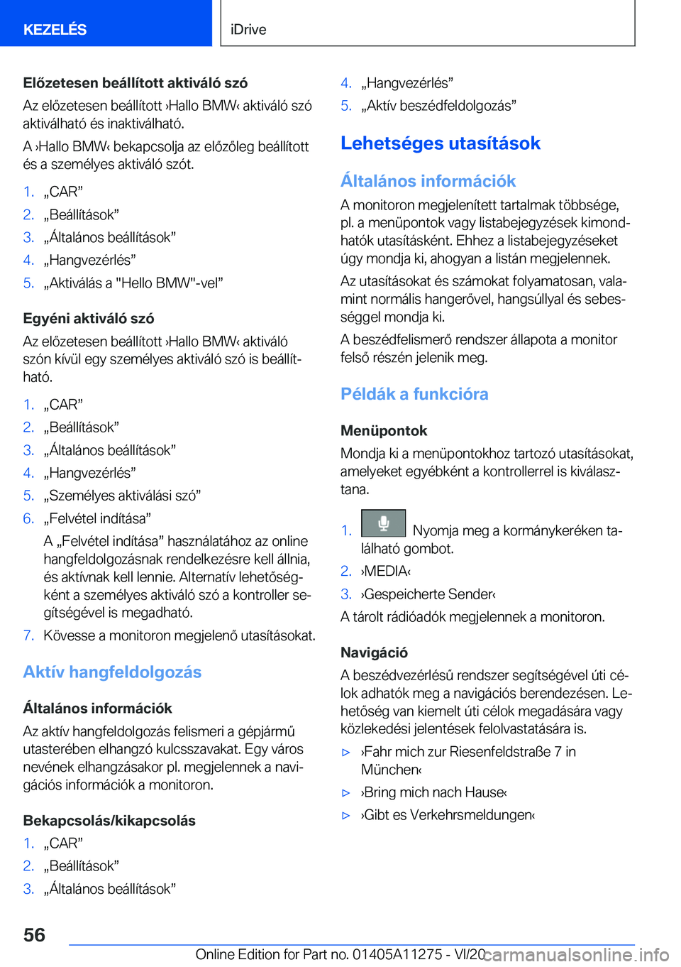 BMW 4 SERIES COUPE 2021  Kezelési útmutató (in Hungarian) �E�l�