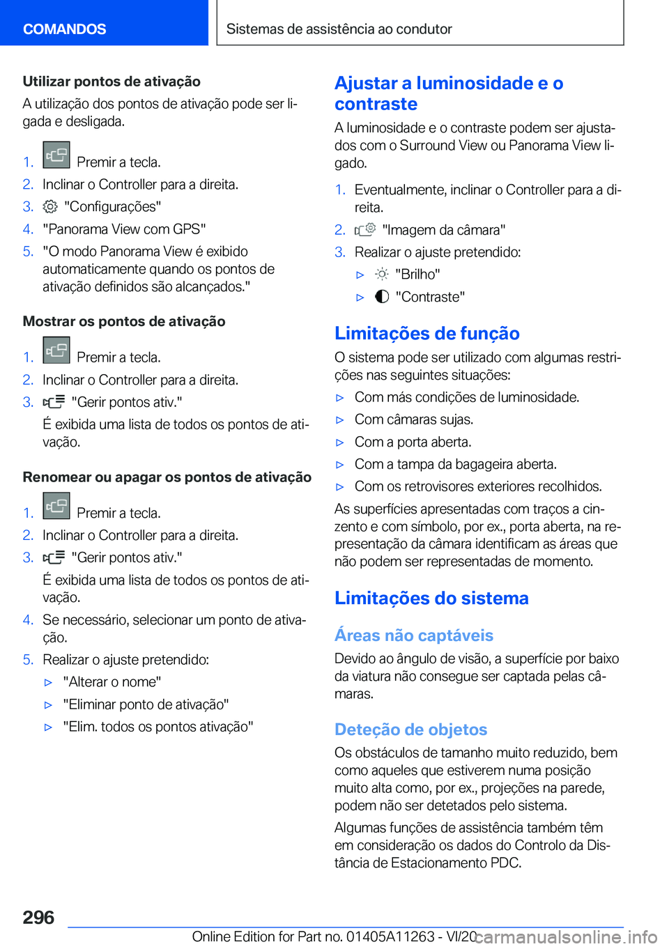 BMW 4 SERIES COUPE 2021  Manual do condutor (in Portuguese) �U�t�i�l�i�z�a�r��p�o�n�t�o�s��d�e��a�t�i�v�a�