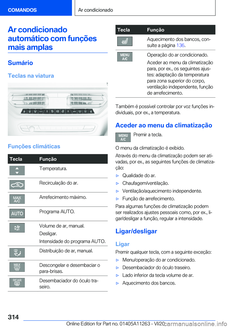 BMW 4 SERIES COUPE 2021  Manual do condutor (in Portuguese) �A�r��c�o�n�d�i�c�i�o�n�a�d�o�a�u�t�o�m�á�t�i�c�o��c�o�m��f�u�n�
