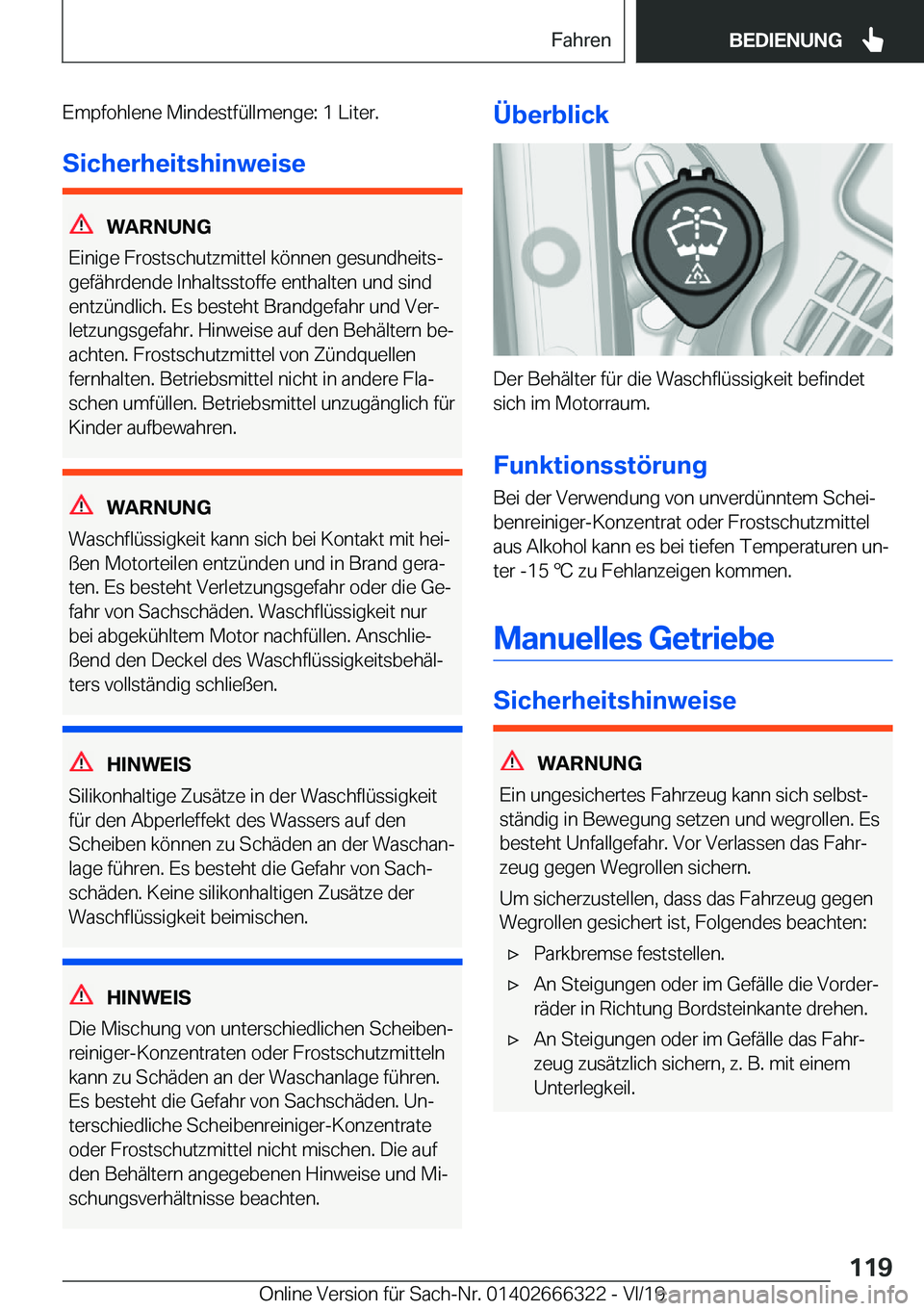 BMW 4 SERIES COUPE 2020  Betriebsanleitungen (in German) �E�m�p�f�o�h�l�e�n�e��M�i�n�d�e�s�t�f�