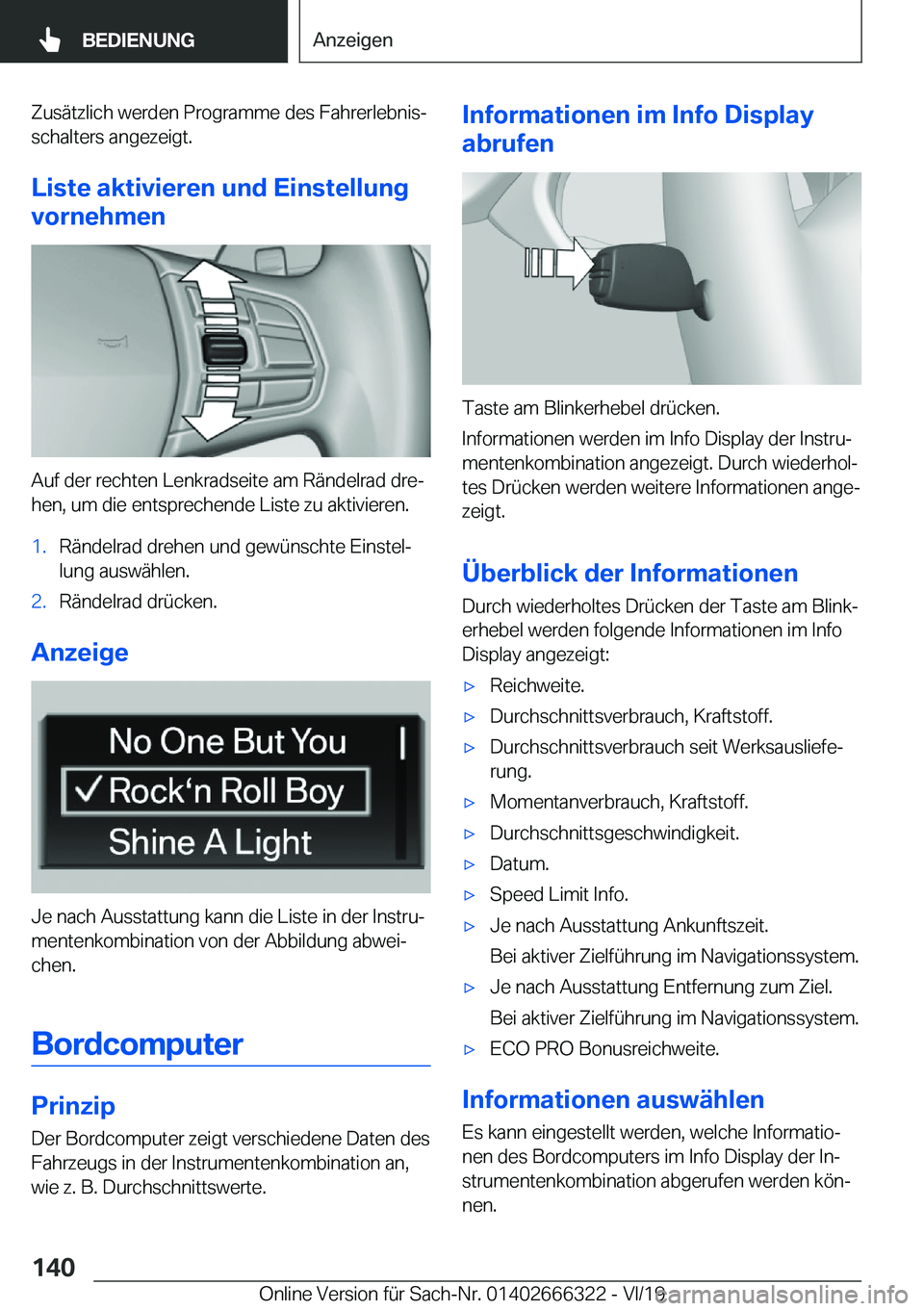 BMW 4 SERIES COUPE 2020  Betriebsanleitungen (in German) �Z�u�s�