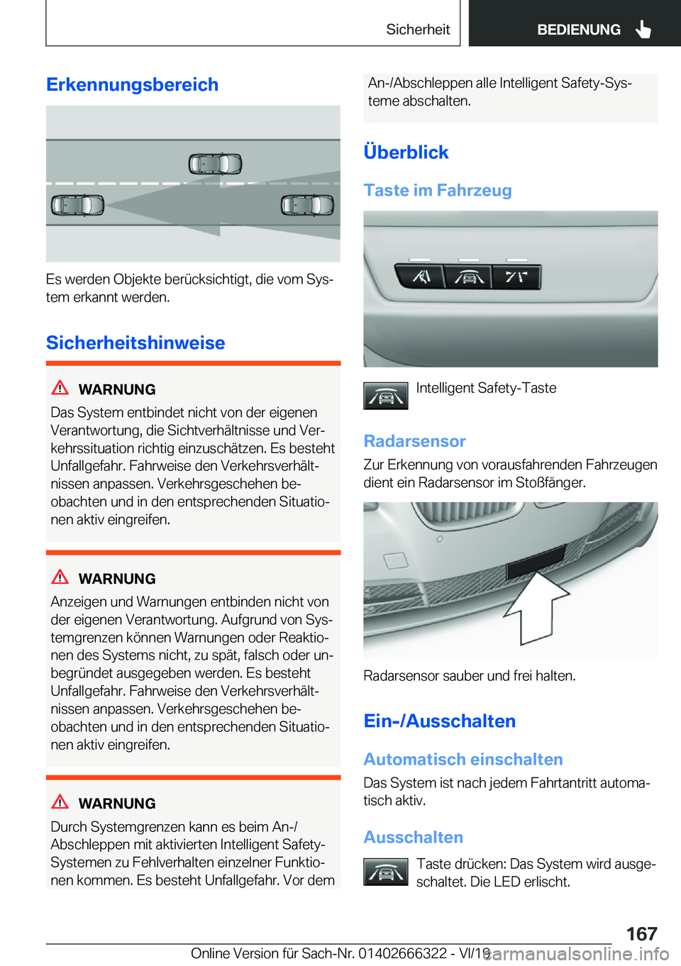 BMW 4 SERIES COUPE 2020  Betriebsanleitungen (in German) �E�r�k�e�n�n�u�n�g�s�b�e�r�e�i�c�h
�E�s��w�e�r�d�e�n��O�b�j�e�k�t�e��b�e�r�