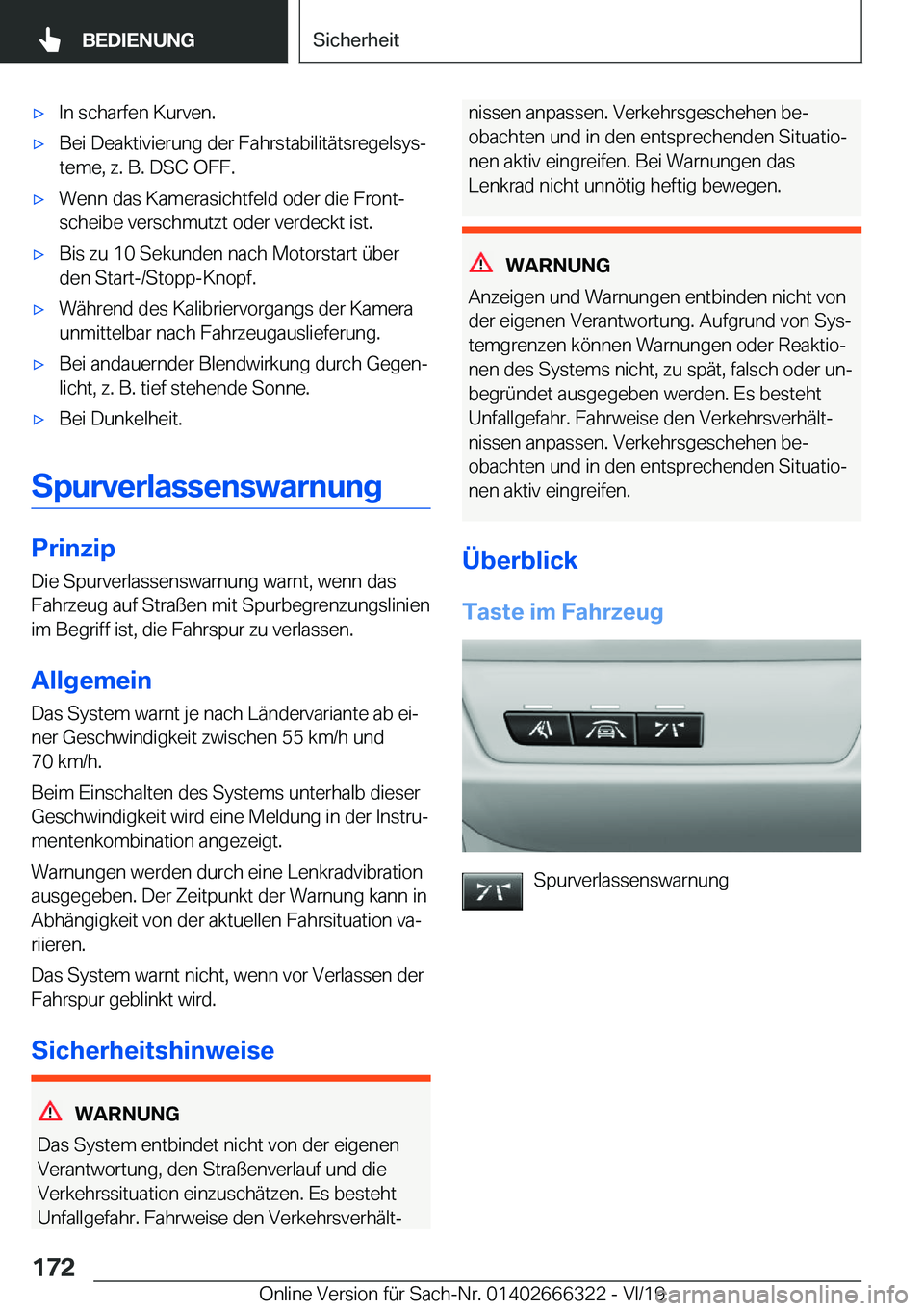 BMW 4 SERIES COUPE 2020  Betriebsanleitungen (in German) x�I�n��s�c�h�a�r�f�e�n��K�u�r�v�e�n�.x�B�e�i��D�e�a�k�t�i�v�i�e�r�u�n�g��d�e�r��F�a�h�r�s�t�a�b�i�l�i�t�