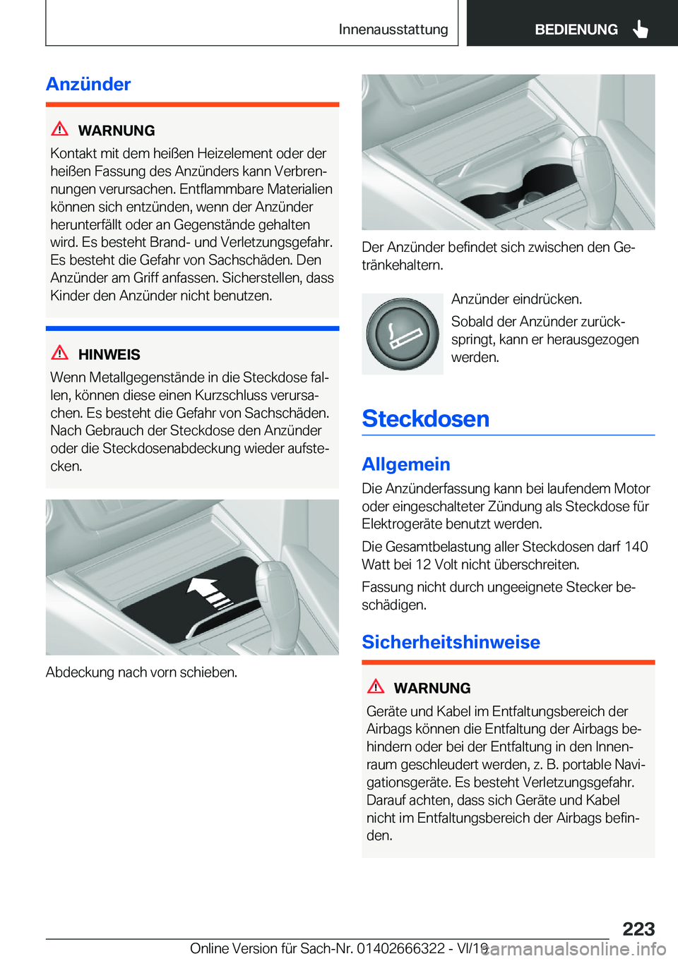 BMW 4 SERIES COUPE 2020  Betriebsanleitungen (in German) �A�n�z�