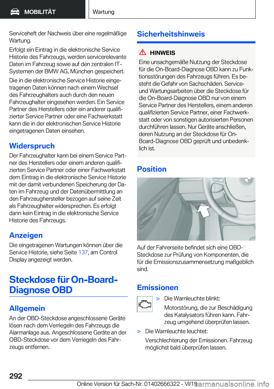 BMW 4 SERIES COUPE 2020  Betriebsanleitungen (in German) �S�e�r�v�i�c�e�h�e�f�t��d�e�r��N�a�c�h�w�e�i�s��