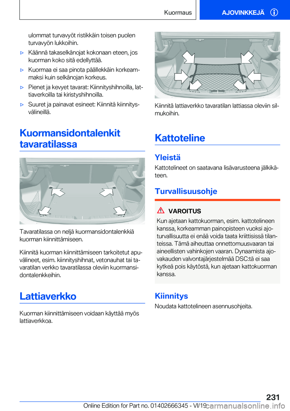 BMW 4 SERIES COUPE 2020  Omistajan Käsikirja (in Finnish) �u�l�o�m�m�a�t��t�u�r�v�a�v�y�