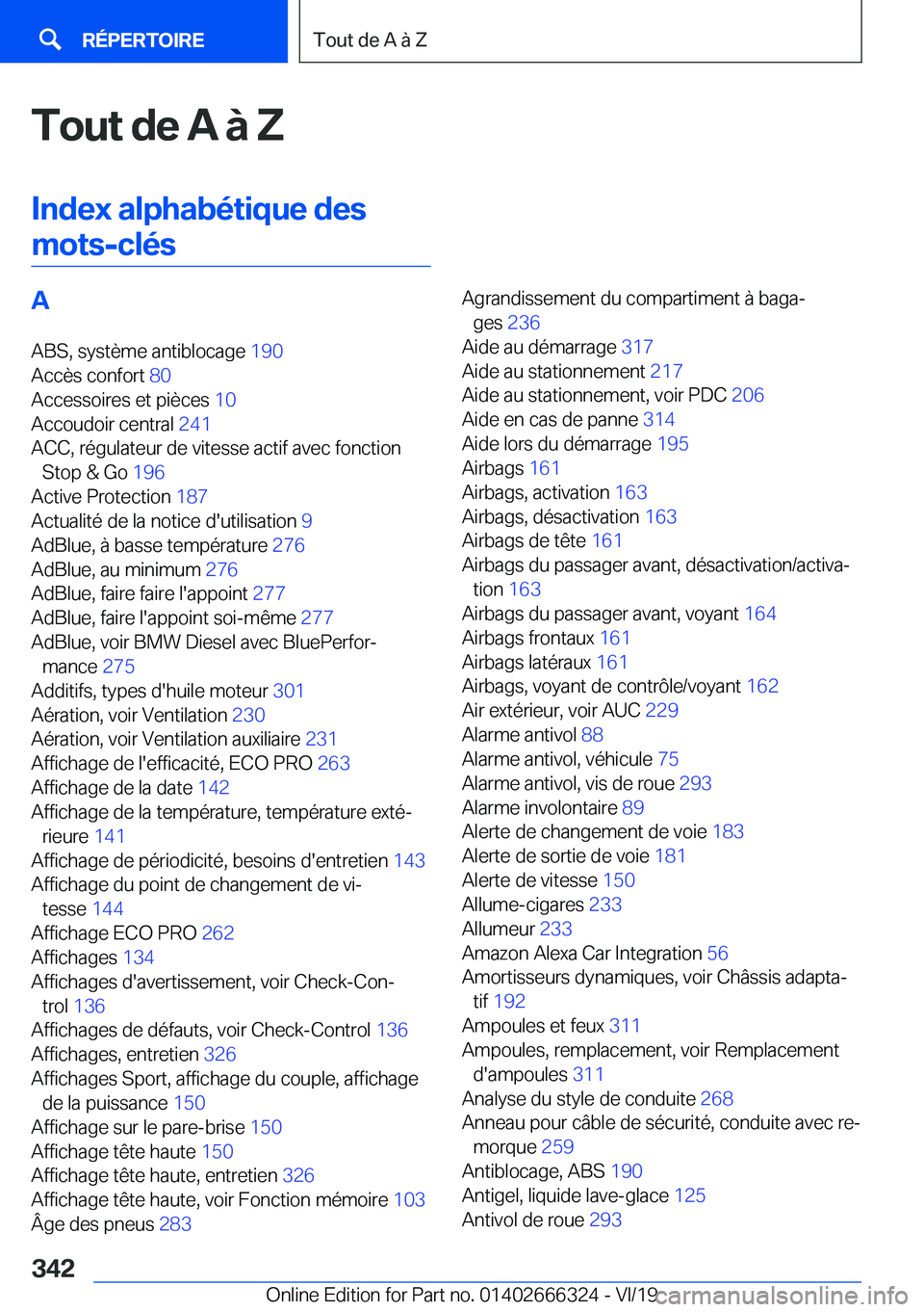 BMW 4 SERIES COUPE 2020  Notices Demploi (in French) �T�o�u�t��d�e��A��