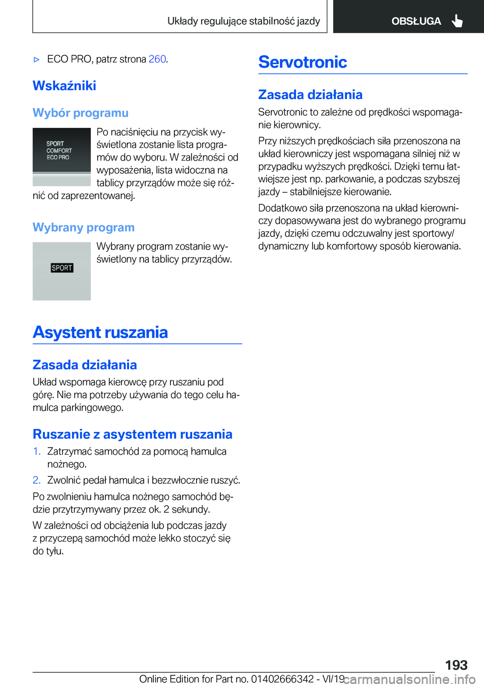 BMW 4 SERIES COUPE 2020  Instrukcja obsługi (in Polish) 'x�E�C�O��P�R�O�,��p�a�t�r�z��s�t�r�o�n�a��2�6�0�.
�W�s�k�a7�n�i�k�i
�W�y�b�