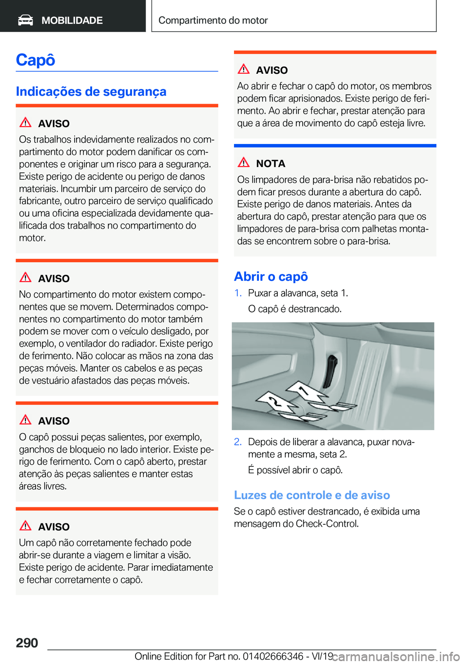BMW 4 SERIES COUPE 2020  Manual do condutor (in Portuguese) �C�a�p�ô
�I�n�d�i�c�a�