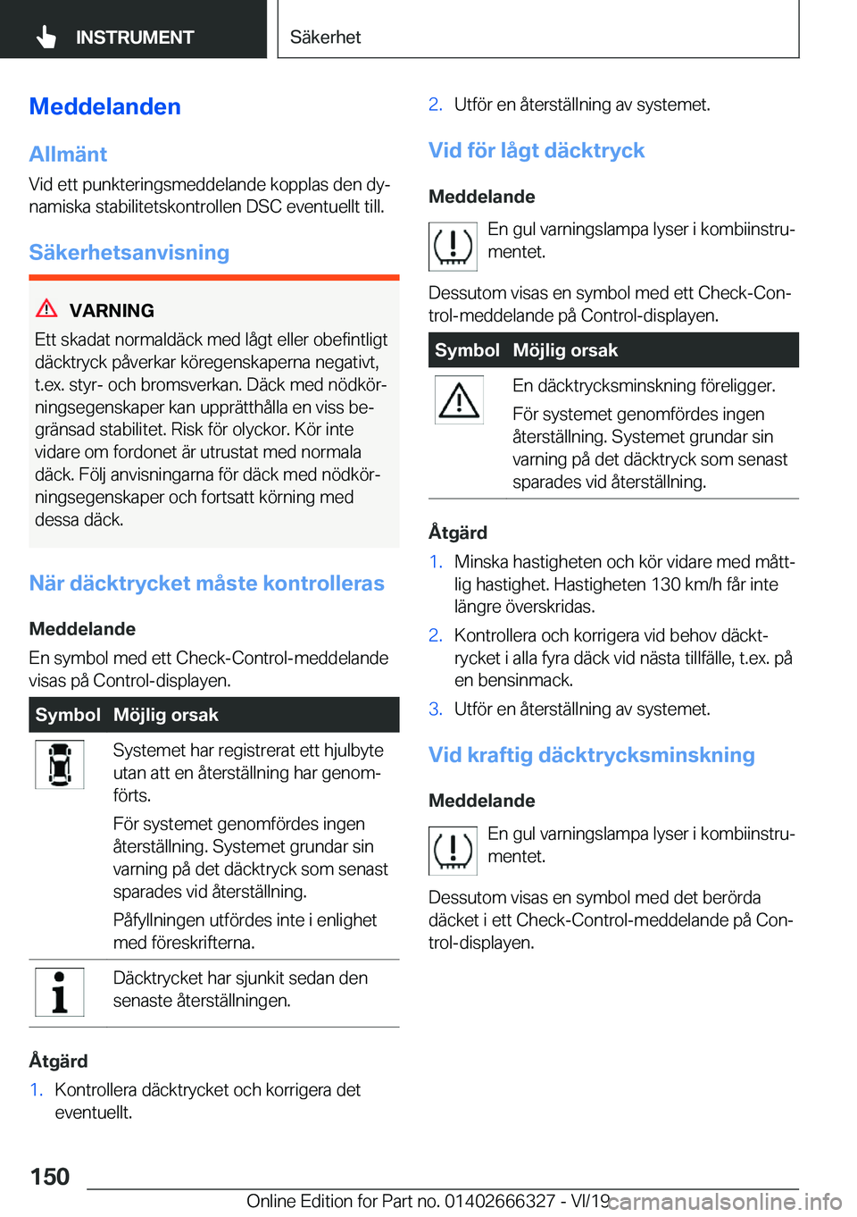 BMW 4 SERIES COUPE 2020  InstruktionsbÖcker (in Swedish) �M�e�d�d�e�l�a�n�d�e�n
�A�l�l�m�ä�n�t
�V�i�d��e�t�t��p�u�n�k�t�e�r�i�n�g�s�m�e�d�d�e�l�a�n�d�e��k�o�p�p�l�a�s��d�e�n��d�yj
�n�a�m�i�s�k�a��s�t�a�b�i�l�i�t�e�t�s�k�o�n�t�r�o�l�l�e�n��D�S�C��e