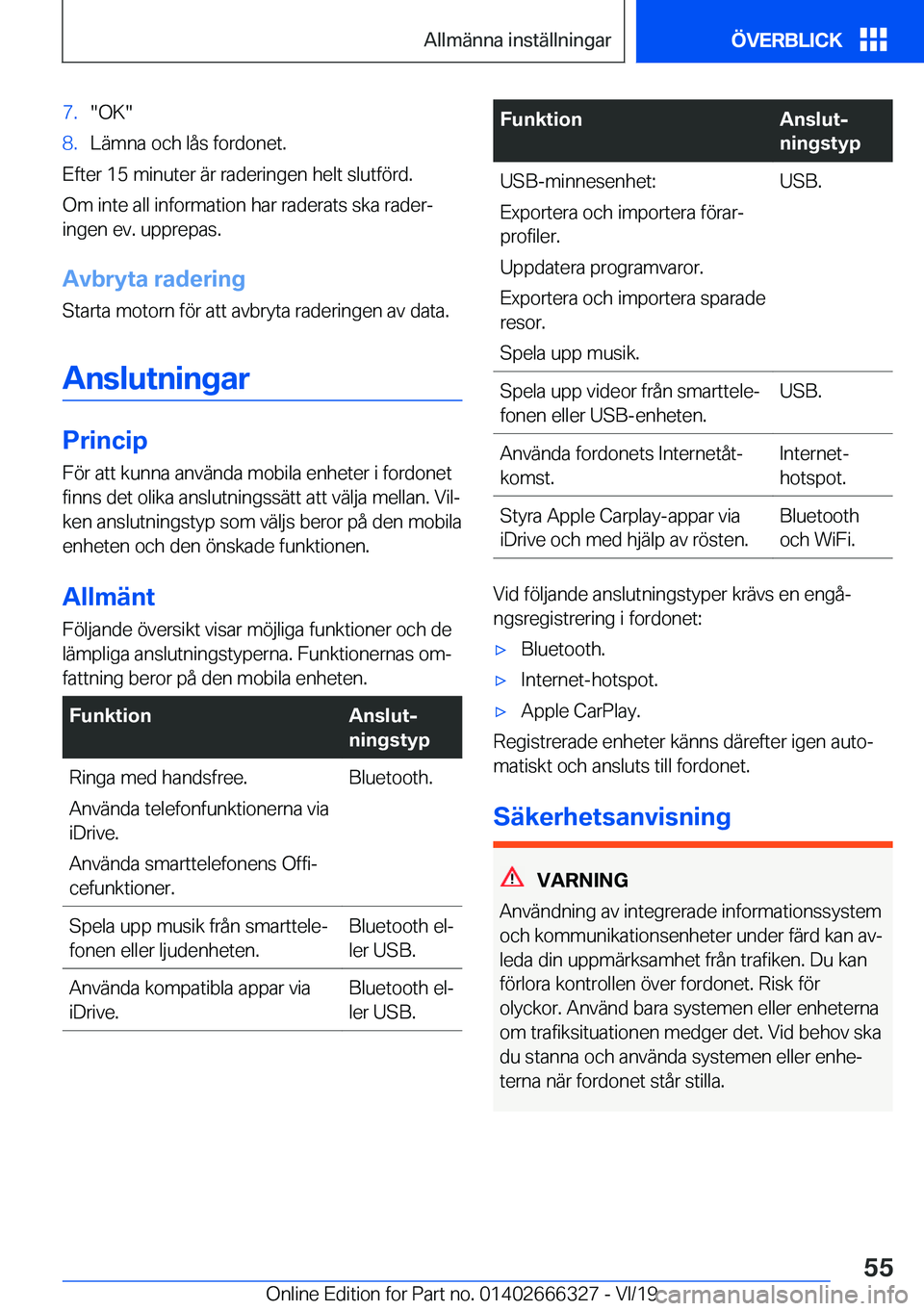 BMW 4 SERIES COUPE 2020  InstruktionsbÖcker (in Swedish) �7�.��O�K��8�.�L�ä�m�n�a��o�c�h��l�å�s��f�o�r�d�o�n�e�t�.
�E�f�t�e�r��1�5��m�i�n�u�t�e�r��ä�r��r�a�d�e�r�i�n�g�e�n��h�e�l�t��s�l�u�t�f�