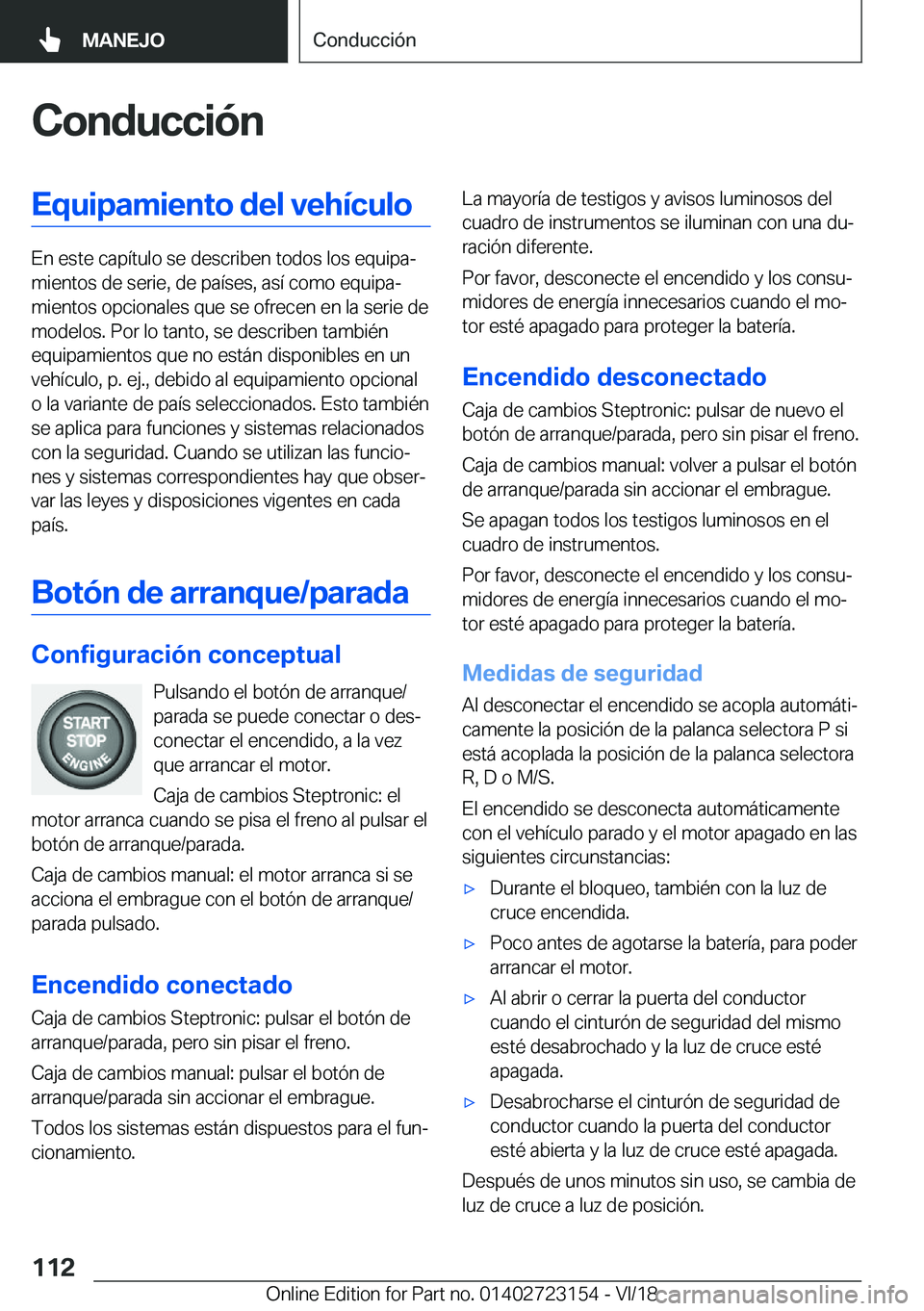 BMW 4 SERIES COUPE 2019  Manuales de Empleo (in Spanish) �C�o�n�d�u�c�c�i�