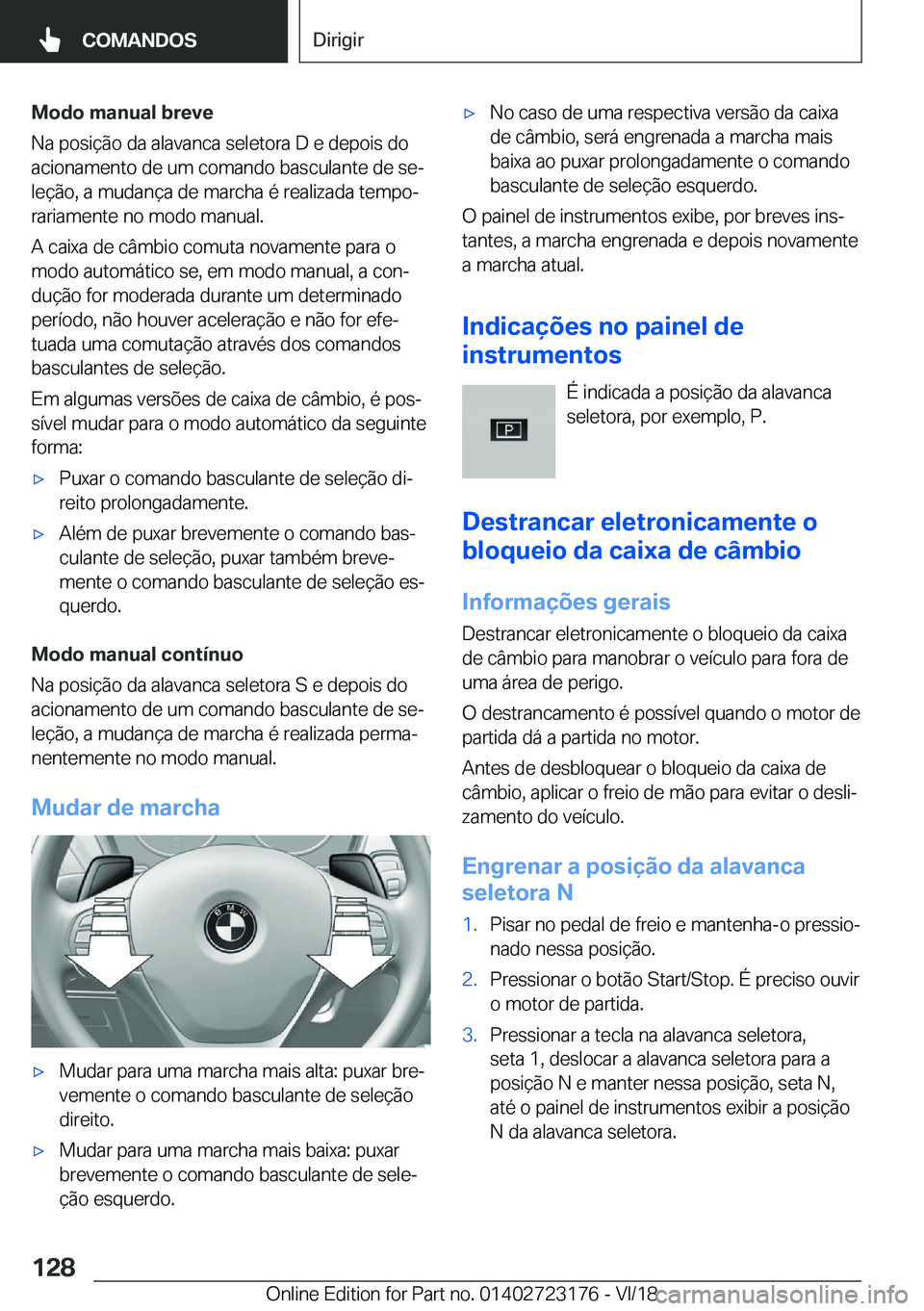 BMW 4 SERIES COUPE 2019  Manual do condutor (in Portuguese) �M�o�d�o��m�a�n�u�a�l��b�r�e�v�e
�N�a��p�o�s�i�