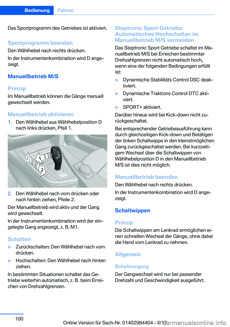 BMW 4 SERIES COUPE 2018  Betriebsanleitungen (in German) �D�a�s� �S�p�o�r�t�p�r�o�g�r�a�m�m� �d�e�s� �G�e�t�r�i�e�b�e�s� �i�s�t� �a�k�t�i�v�i�e�r�t�.
�S�p�o�r�t�p�r�o�g�r�a�m�m��b�e�e�n�d�e�n �D�e�n� �W�