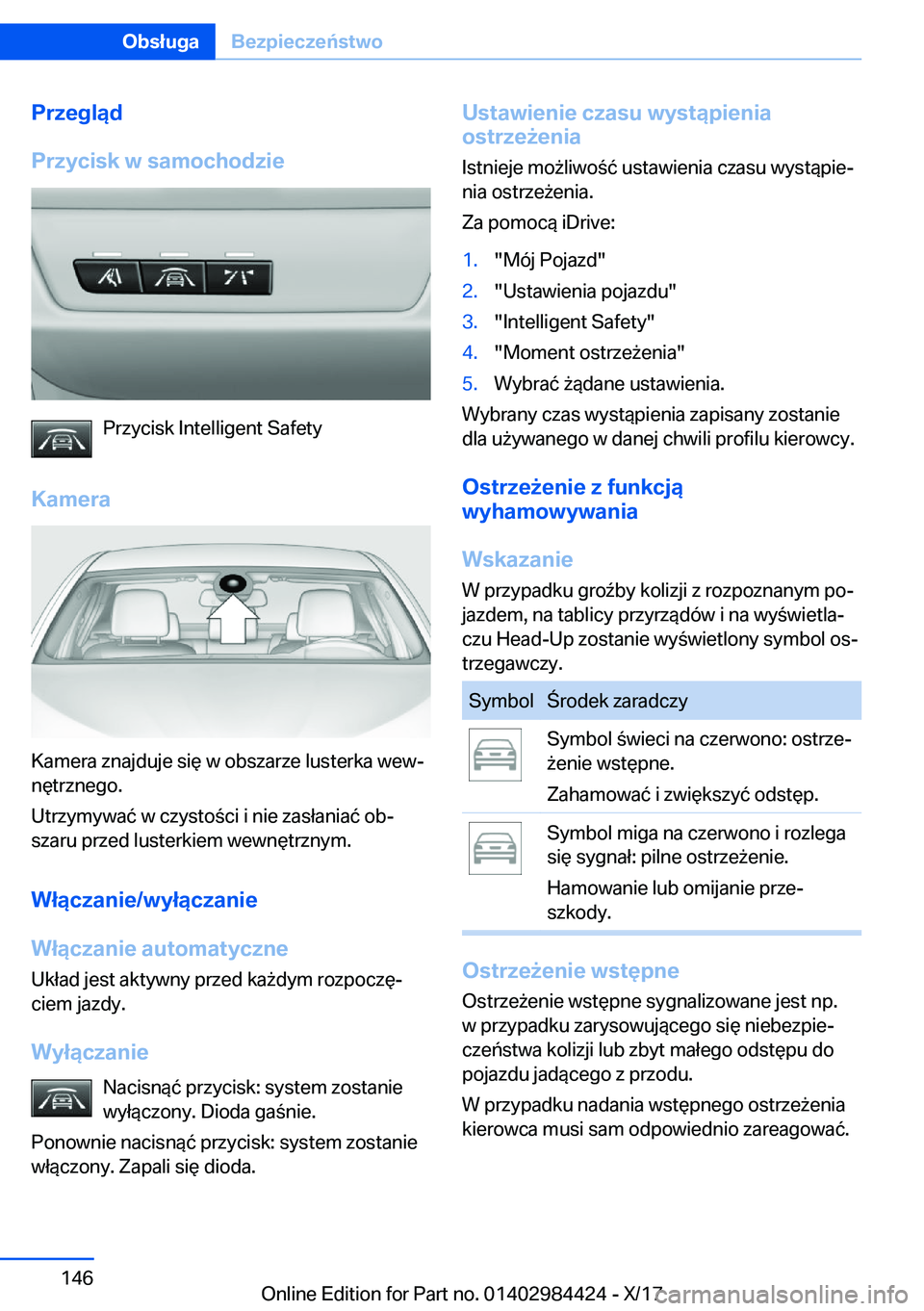 BMW 4 SERIES COUPE 2018  Instrukcja obsługi (in Polish) �P�r�z�e�g�l�