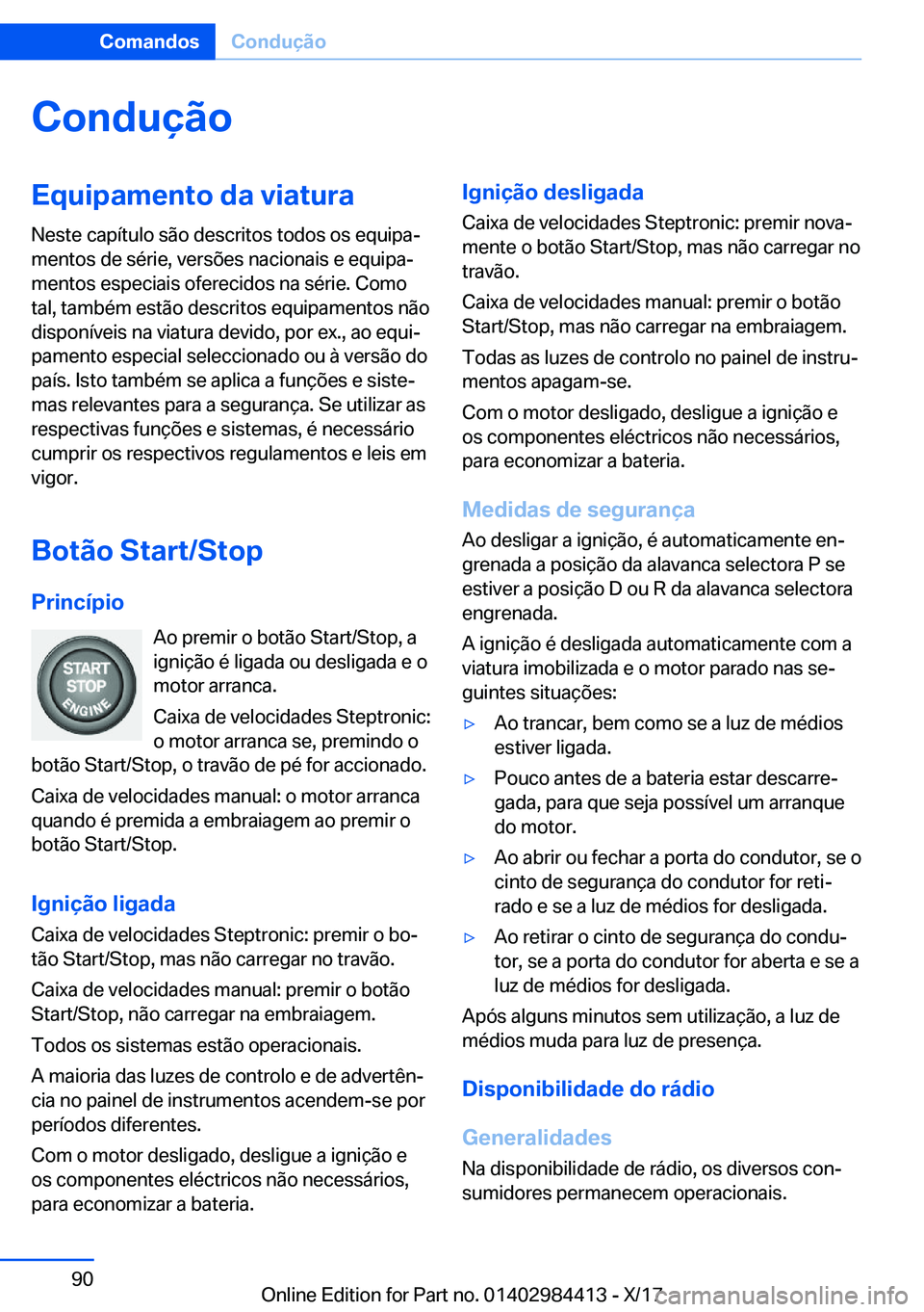 BMW 4 SERIES COUPE 2018  Manual do condutor (in Portuguese) �C�o�n�d�u�