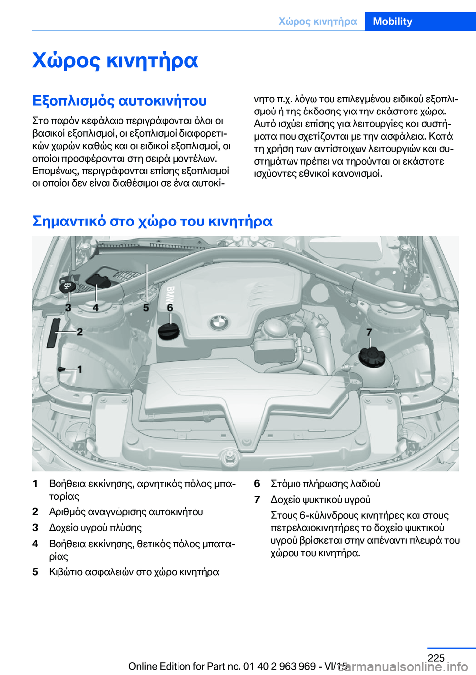 BMW 4 SERIES COUPE 2016 ΟΔΗΓΌΣ ΧΡΉΣΗΣ (in Greek) Χώρος κινητήραΕξοπλισμός αυτοκινήτου
Στο παρόν κεφάλαιο περιγράφονται όλοι οι
βασικοί εξοπλισμοί, οι εξοπλ BMW 4 SERIES COUPE 2016 ΟΔΗΓΌΣ ΧΡΉΣΗΣ (in Greek) Χώρος κινητήραΕξοπλισμός αυτοκινήτου
Στο παρόν κεφάλαιο περιγράφονται όλοι οι
βασικοί εξοπλισμοί, οι εξοπλ