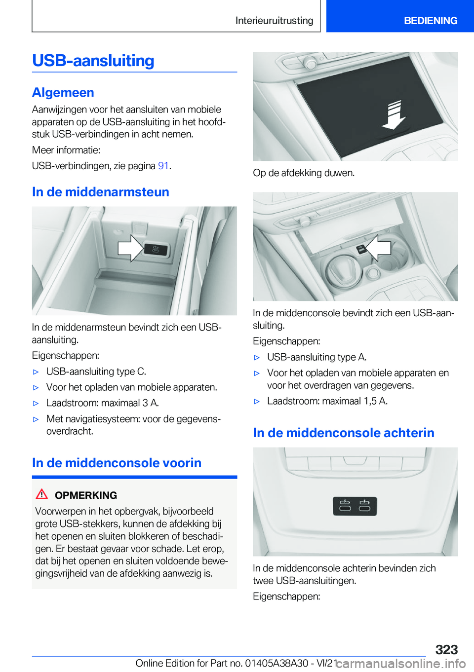 BMW 4 SERIES GRAN COUPE 2022  Instructieboekjes (in Dutch) �U�S�Bj�a�a�n�s�l�u�i�t�i�n�g
�A�l�g�e�m�e�e�n
�A�a�n�w�i�j�z�i�n�g�e�n��v�o�o�r��h�e�t��a�a�n�s�l�u�i�t�e�n��v�a�n��m�o�b�i�e�l�e
�a�p�p�a�r�a�t�e�n��o�p��d�e��U�S�B�-�a�a�n�s�l�u�i�t�i�n�g�