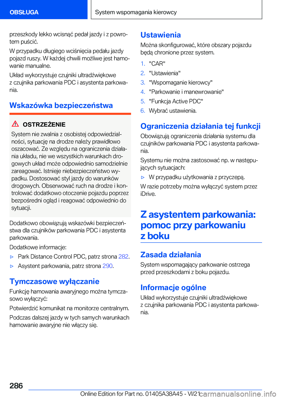 BMW 4 SERIES GRAN COUPE 2022  Instrukcja obsługi (in Polish) �p�r�z�e�s�z�k�o�d�y��l�e�k�k�o��w�c�i�s�n�