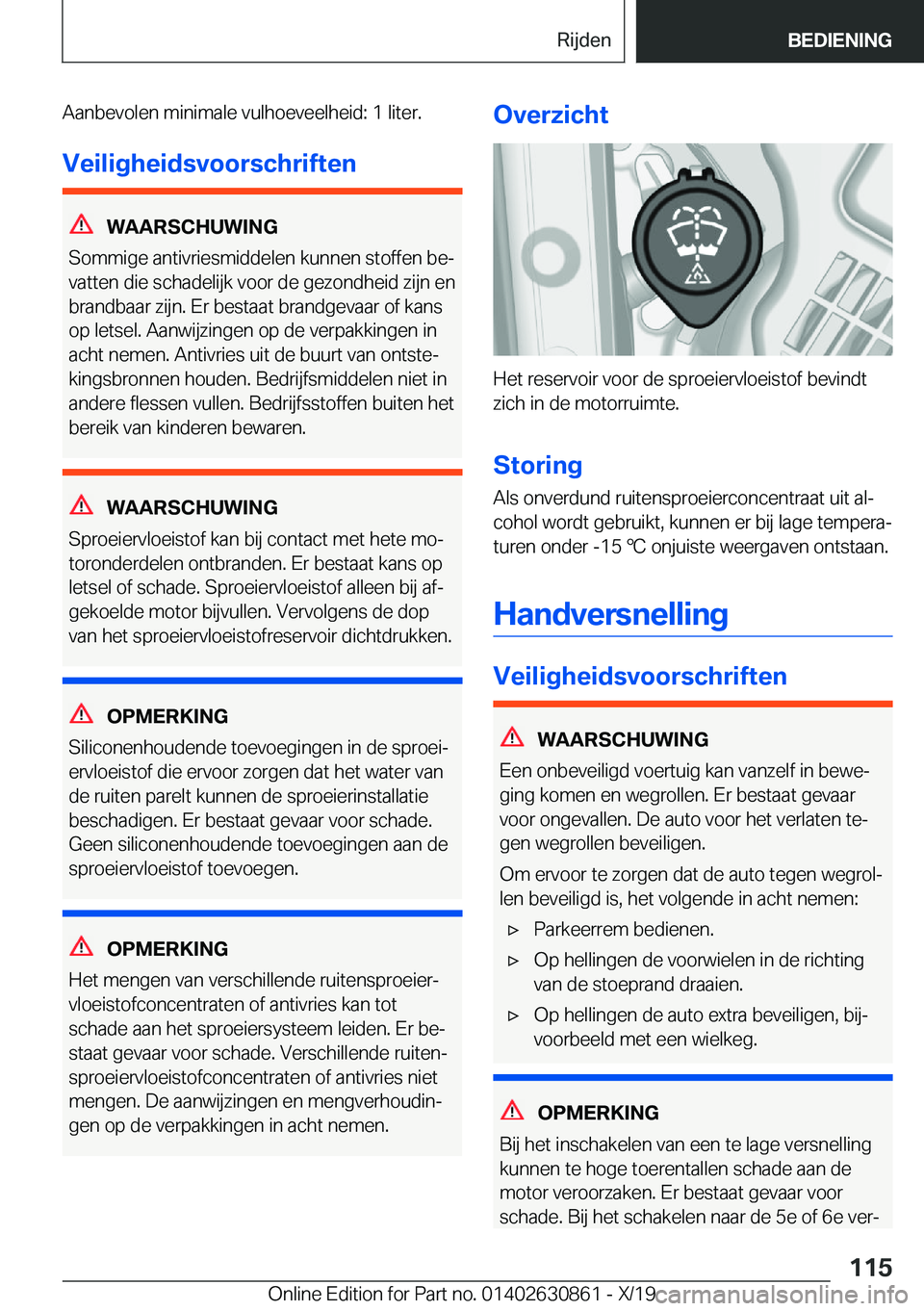 BMW 4 SERIES GRAN COUPE 2020  Instructieboekjes (in Dutch) �A�a�n�b�e�v�o�l�e�n��m�i�n�i�m�a�l�e��v�u�l�h�o�e�v�e�e�l�h�e�i�d�:��1��l�i�t�e�r�.
�V�e�i�l�i�g�h�e�i�d�s�v�o�o�r�s�c�h�r�i�f�t�e�n
�W�A�A�R�S�C�H�U�W�I�N�G
�S�o�m�m�i�g�e��a�n�t�i�v�r�i�e�s�m�