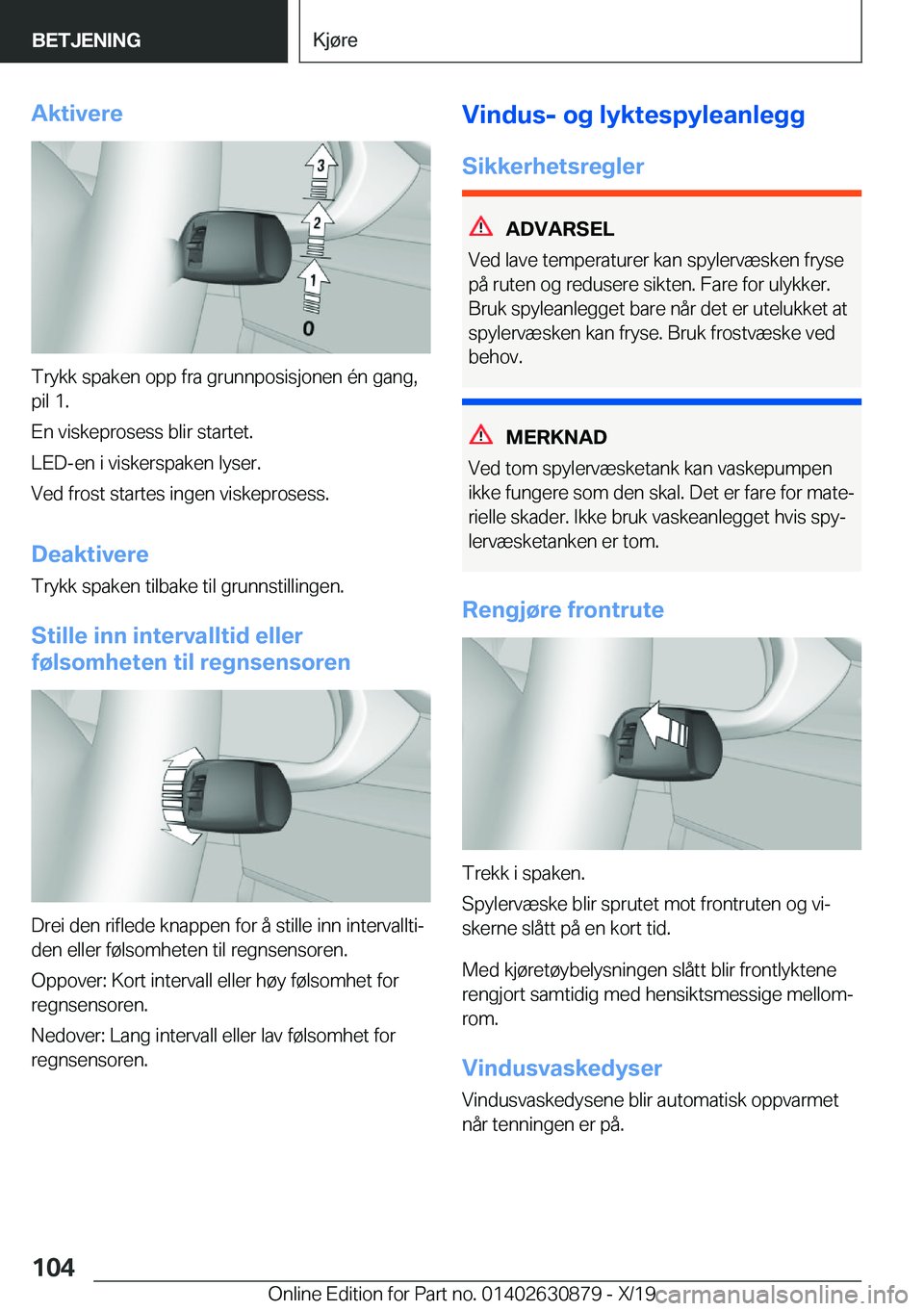 BMW 4 SERIES GRAN COUPE 2020  InstruksjonsbØker (in Norwegian) �A�k�t�i�v�e�r�e
�T�r�y�k�k��s�p�a�k�e�n��o�p�p��f�r�a��g�r�u�n�n�p�o�s�i�s�j�o�n�e�n��