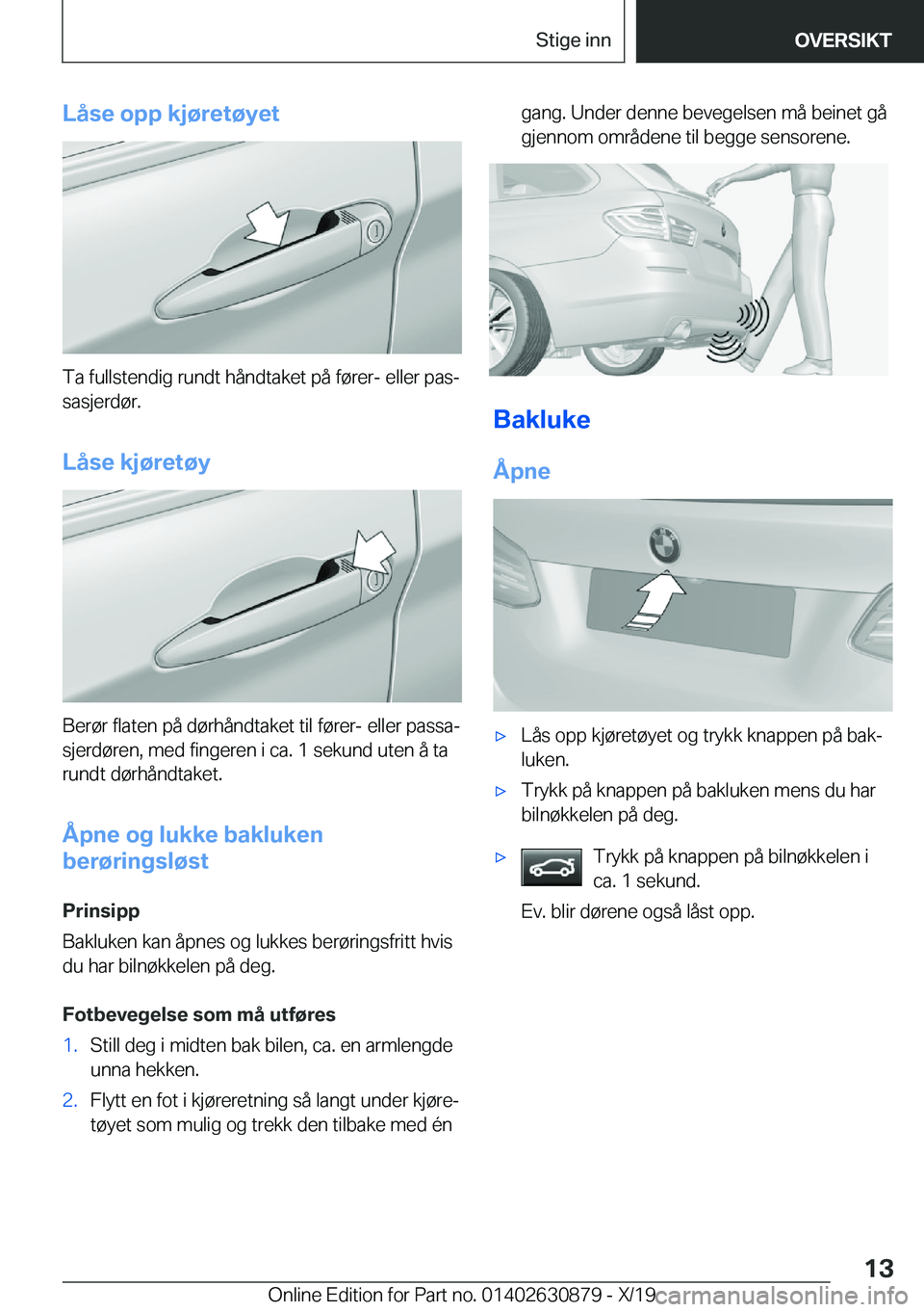 BMW 4 SERIES GRAN COUPE 2020  InstruksjonsbØker (in Norwegian) �L�å�s�e��o�p�p��k�j�