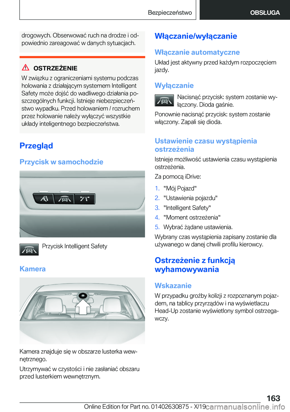 BMW 4 SERIES GRAN COUPE 2020  Instrukcja obsługi (in Polish) �d�r�o�g�o�w�y�c�h�.��O�b�s�e�r�w�o�w�a�