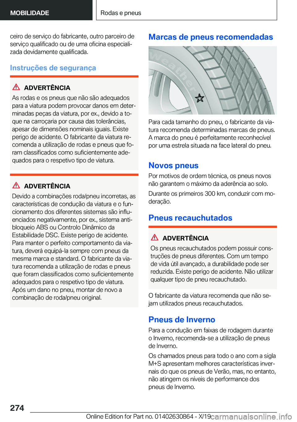BMW 4 SERIES GRAN COUPE 2020  Manual do condutor (in Portuguese) �c�e�i�r�o��d�e��s�e�r�v�i�