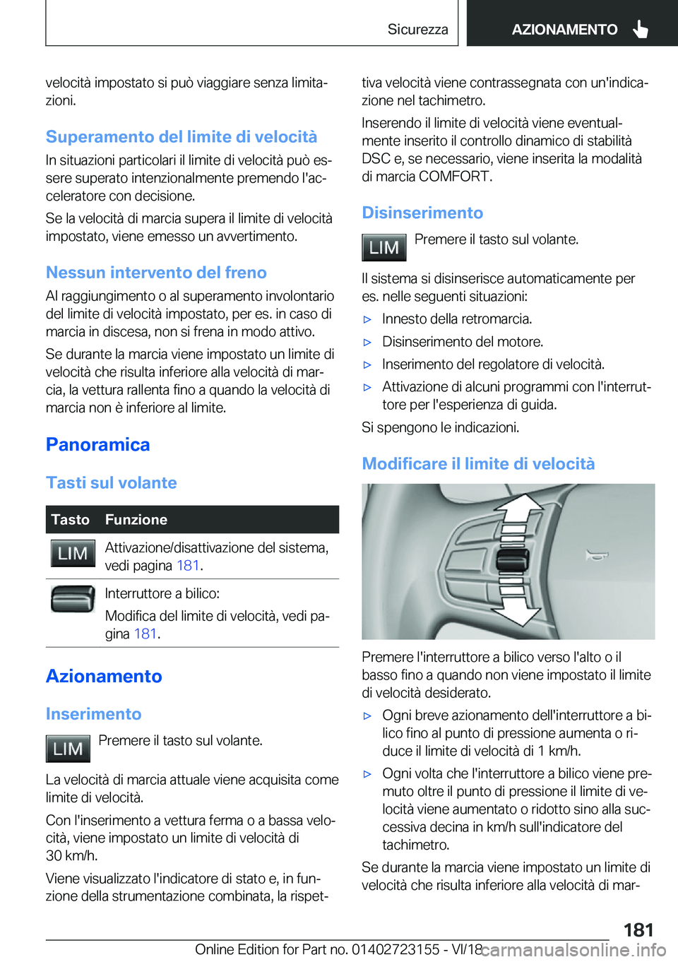 BMW 4 SERIES GRAN COUPE 2019  Libretti Di Uso E manutenzione (in Italian) �v�e�l�o�c�i�t�