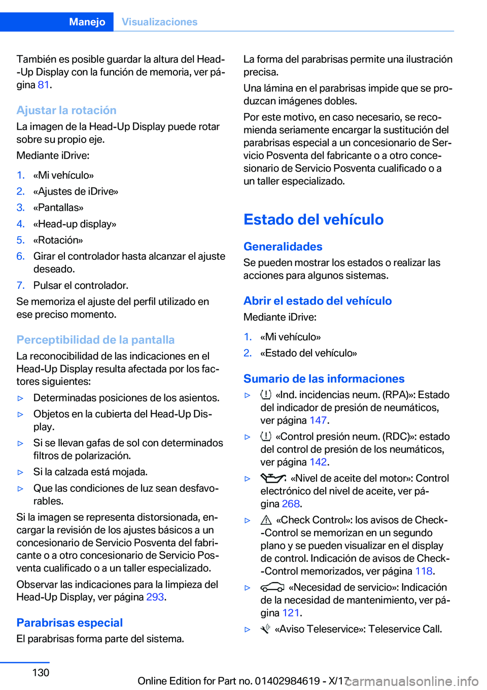 BMW 4 SERIES GRAN COUPE 2018  Manuales de Empleo (in Spanish) �T�a�m�b�i�