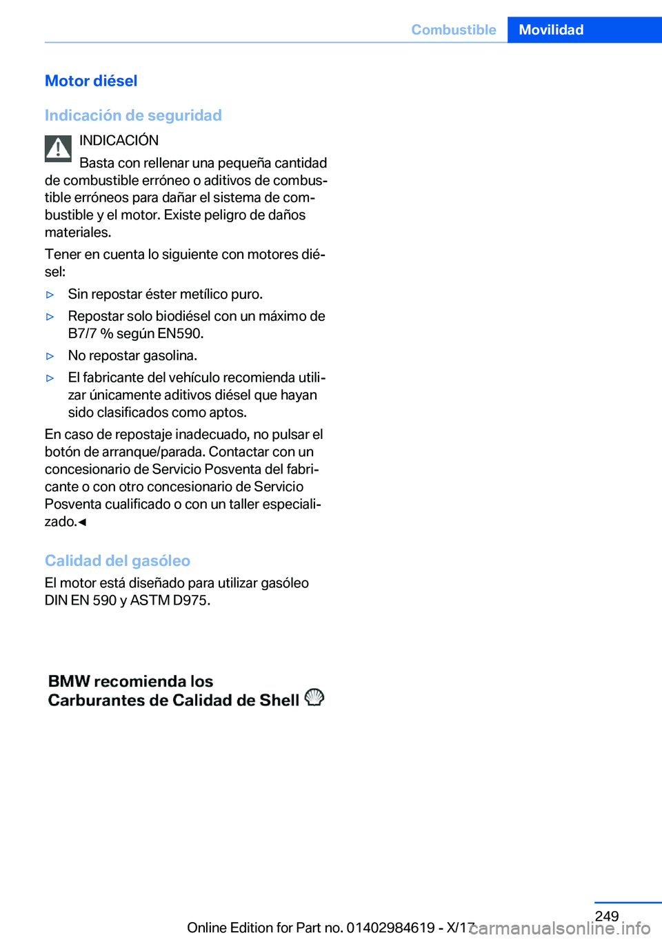 BMW 4 SERIES GRAN COUPE 2018  Manuales de Empleo (in Spanish) �M�o�t�o�r��d�i�