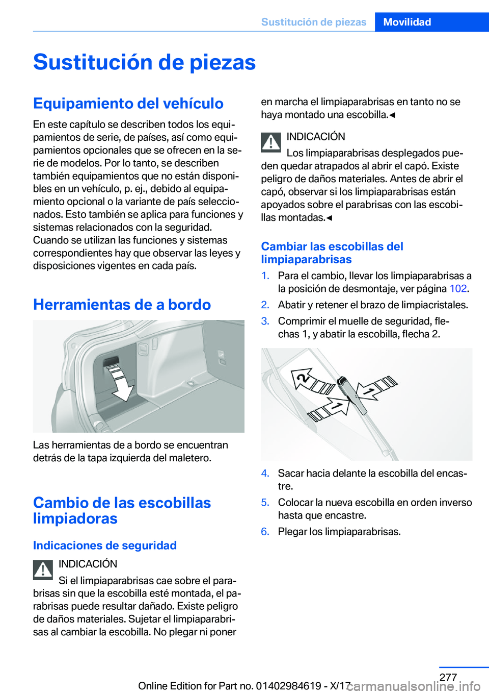 BMW 4 SERIES GRAN COUPE 2018  Manuales de Empleo (in Spanish) �S�u�s�t�i�t�u�c�i�