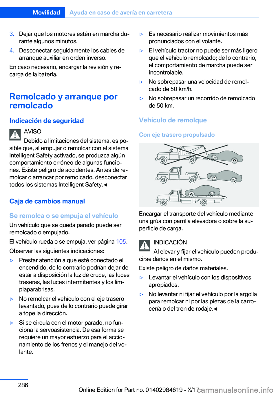 BMW 4 SERIES GRAN COUPE 2018  Manuales de Empleo (in Spanish) �3�.�D�e�j�a�r� �q�u�e� �l�o�s� �m�o�t�o�r�e�s� �e�s�t�