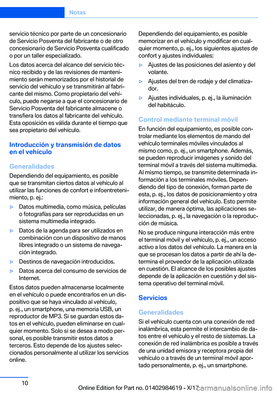 BMW 4 SERIES GRAN COUPE 2018  Manuales de Empleo (in Spanish) �s�e�r�v�i�c�i�o� �t�