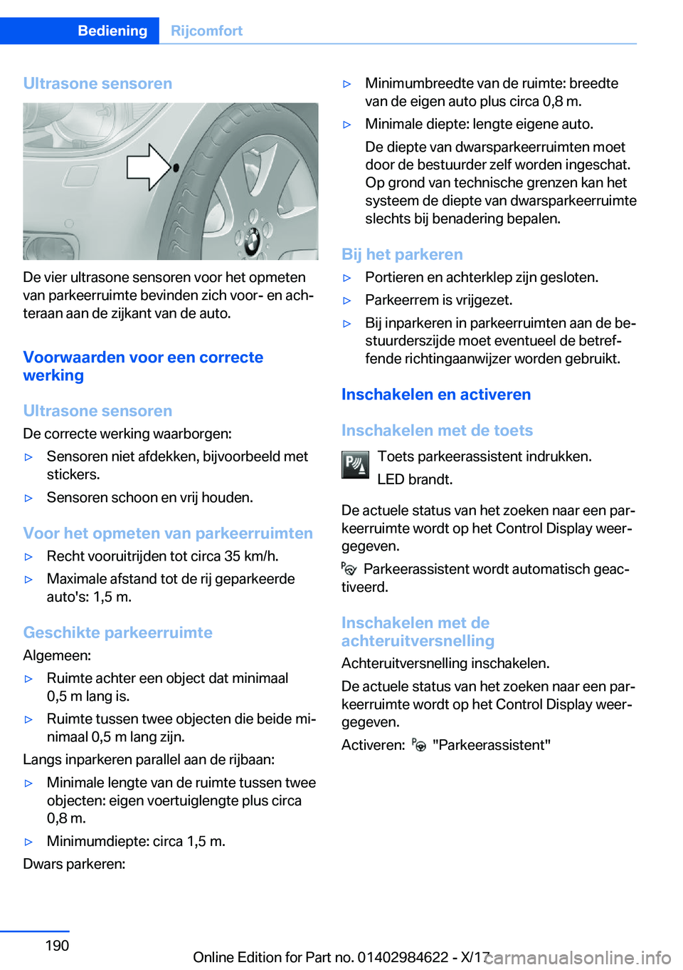 BMW 4 SERIES GRAN COUPE 2018  Instructieboekjes (in Dutch) �U�l�t�r�a�s�o�n�e��s�e�n�s�o�r�e�n
�D�e� �v�i�e�r� �u�l�t�r�a�s�o�n�e� �s�e�n�s�o�r�e�n� �v�o�o�r� �h�e�t� �o�p�m�e�t�e�n�v�a�n� �p�a�r�k�e�e�r�r�u�i�m�t�e� �b�e�v�i�n�d�e�n� �z�i�c�h� �v�o�o�r�-� �