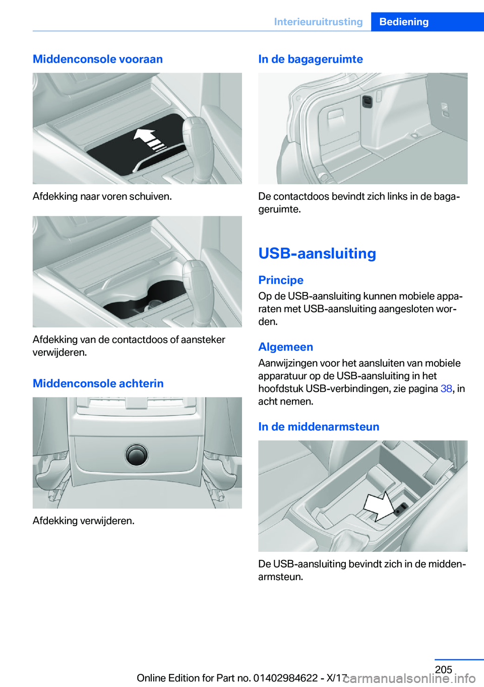 BMW 4 SERIES GRAN COUPE 2018  Instructieboekjes (in Dutch) �M�i�d�d�e�n�c�o�n�s�o�l�e��v�o�o�r�a�a�n
�A�f�d�e�k�k�i�n�g� �n�a�a�r� �v�o�r�e�n� �s�c�h�u�i�v�e�n�.
�A�f�d�e�k�k�i�n�g� �v�a�n� �d�e� �c�o�n�t�a�c�t�d�o�o�s� �o�f� �a�a�n�s�t�e�k�e�r�v�e�r�w�i�j�d