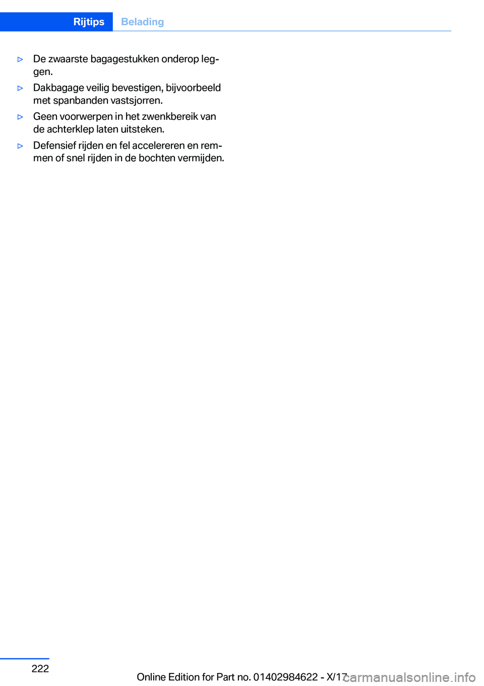 BMW 4 SERIES GRAN COUPE 2018  Instructieboekjes (in Dutch) 'y�D�e� �z�w�a�a�r�s�t�e� �b�a�g�a�g�e�s�t�u�k�k�e�n� �o�n�d�e�r�o�p� �l�e�gj
�g�e�n�.'y�D�a�k�b�a�g�a�g�e� �v�e�i�l�i�g� �b�e�v�e�s�t�i�g�e�n�,� �b�i�j�v�o�o�r�b�e�e�l�d
�m�e�t� �s�p�a�n�b�a