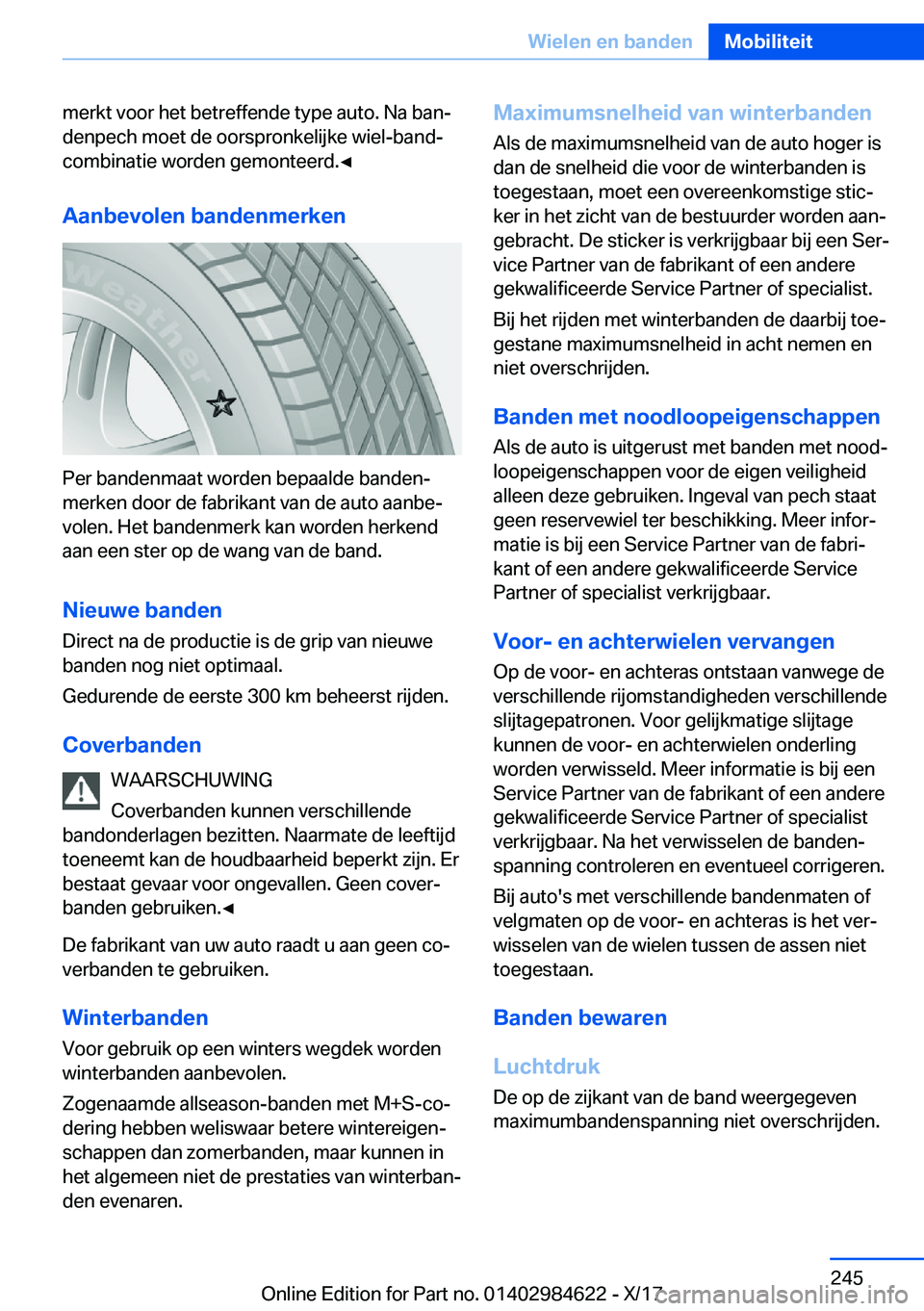 BMW 4 SERIES GRAN COUPE 2018  Instructieboekjes (in Dutch) �m�e�r�k�t� �v�o�o�r� �h�e�t� �b�e�t�r�e�f�f�e�n�d�e� �t�y�p�e� �a�u�t�o�.� �N�a� �b�a�nj
�d�e�n�p�e�c�h� �m�o�e�t� �d�e� �o�o�r�s�p�r�o�n�k�e�l�i�j�k�e� �w�i�e�l�-�b�a�n�dj �c�o�m�b�i�n�a�t�i�e� �w
