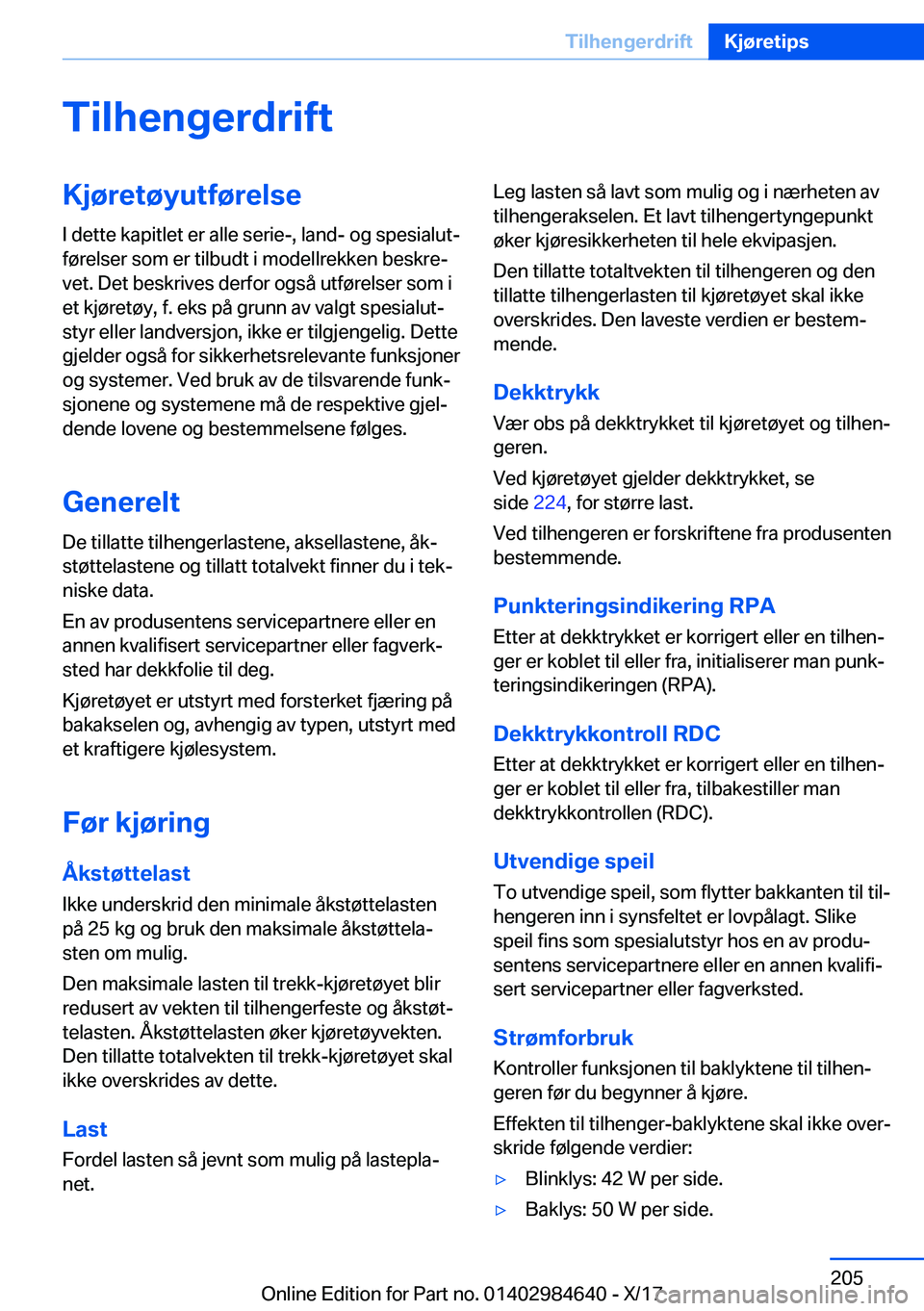 BMW 4 SERIES GRAN COUPE 2018  InstruksjonsbØker (in Norwegian) �T�i�l�h�e�n�g�e�r�d�r�i�f�t�K�j�